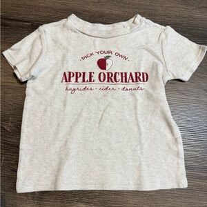 Hudson Baby Apple Orchard Tee - Cream and Red